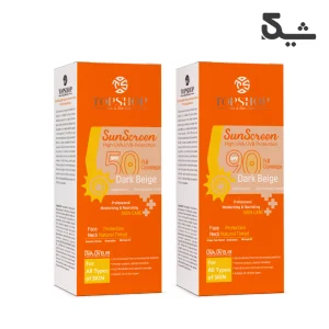 کرم ضد آفتاب بژ تیره SPF50 تاپ شاپ محافظ در برابر آلودگی هوا