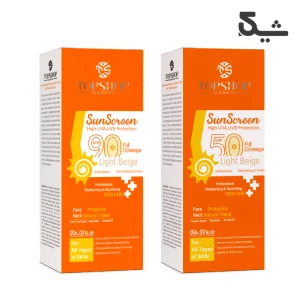 کرم ضد آفتاب بژ روشن SPF50 تاپ شاپ محافظ در برابر آلودگی هوا